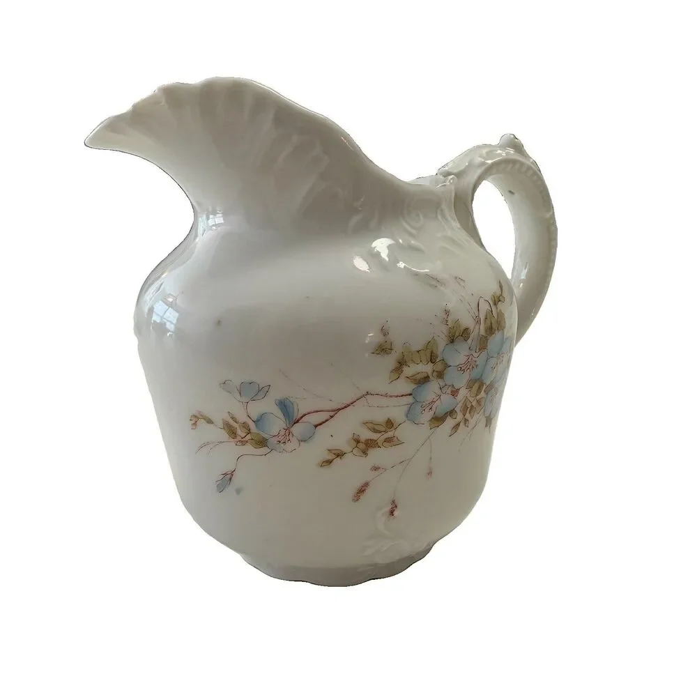 Antique Bohemia Carlsbad China Bawo & Dotter Porcelain Creamer Floral Gold Trim